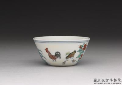 图片[2]-Chicken cup in doucai painted enamels, Ming dynasty, Chenghua reign, 1465-1487-China Archive